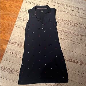 Tommy Hilfiger Navy Mini Dress with Red and White Accents